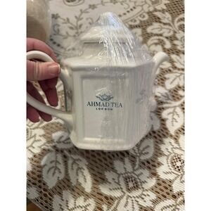 Ahmad Tea London White Ceramic Octagonal Teapot Designpac Inc‎ Microwave Safe